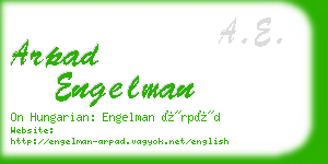 arpad engelman business card